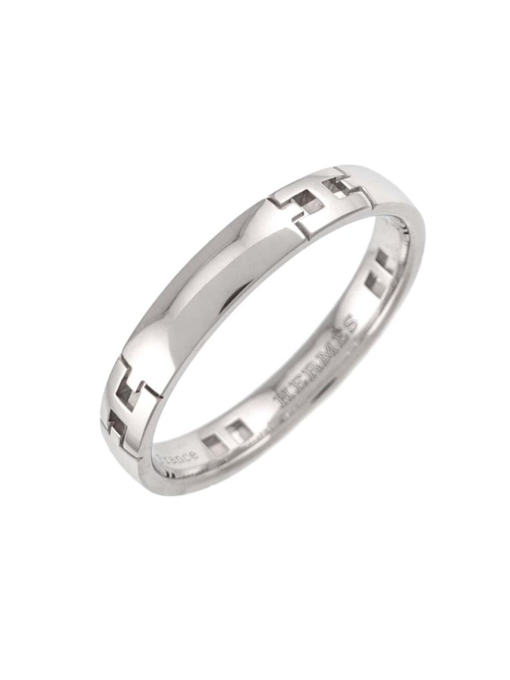 Hermes Ever Hercules 60 Ring 18k White Gold 750